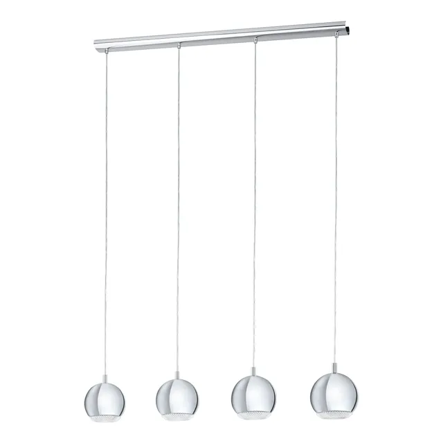 eglo-conessa-4-flammige-led-pendelleuchte-gu10-chrom-klar-101-cm image 1