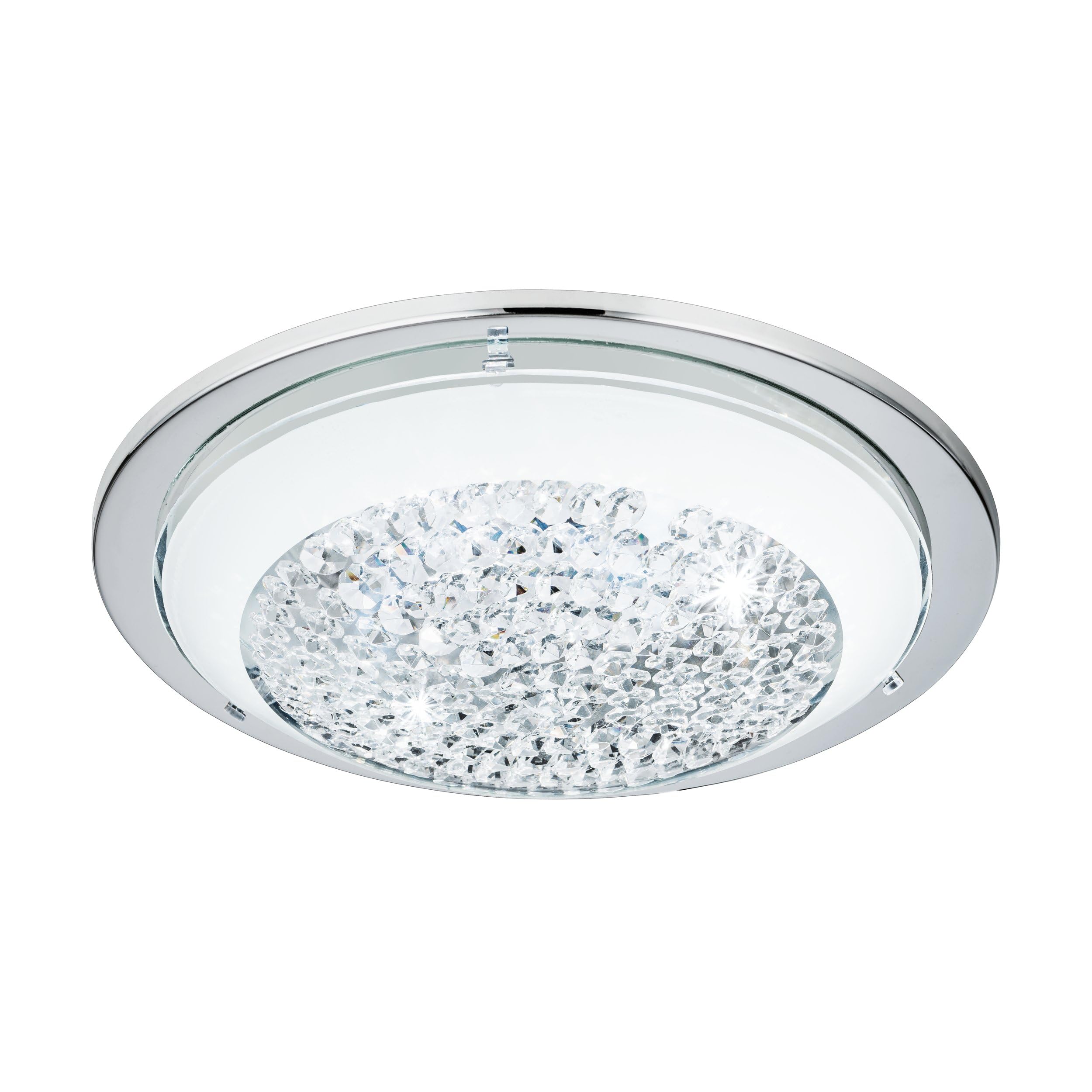 eglo-acolla-led-deckenleuchte-29-cm-chrom-wei-mit-kristall image 1