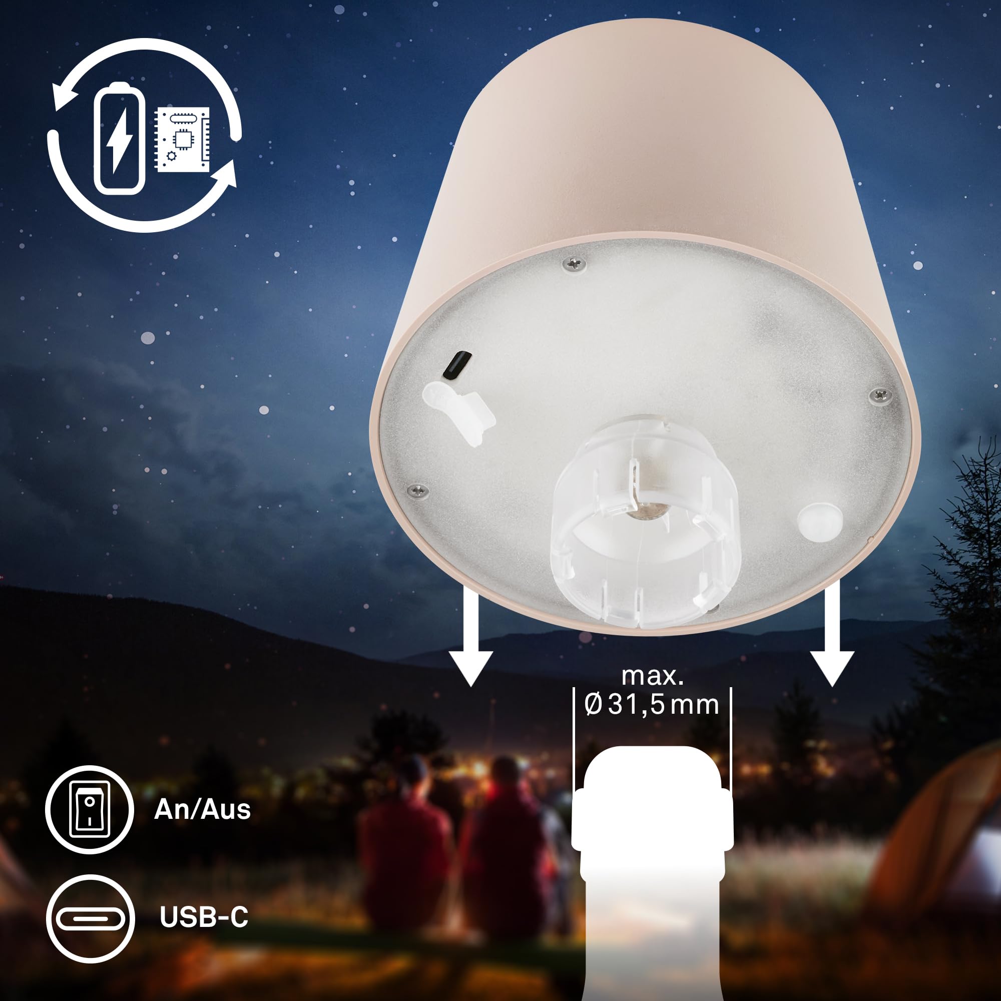 briloner-led-flaschenlampe-kabellos-touch-dimmbar-warmwei-akku-tischleuchte-beig image 6