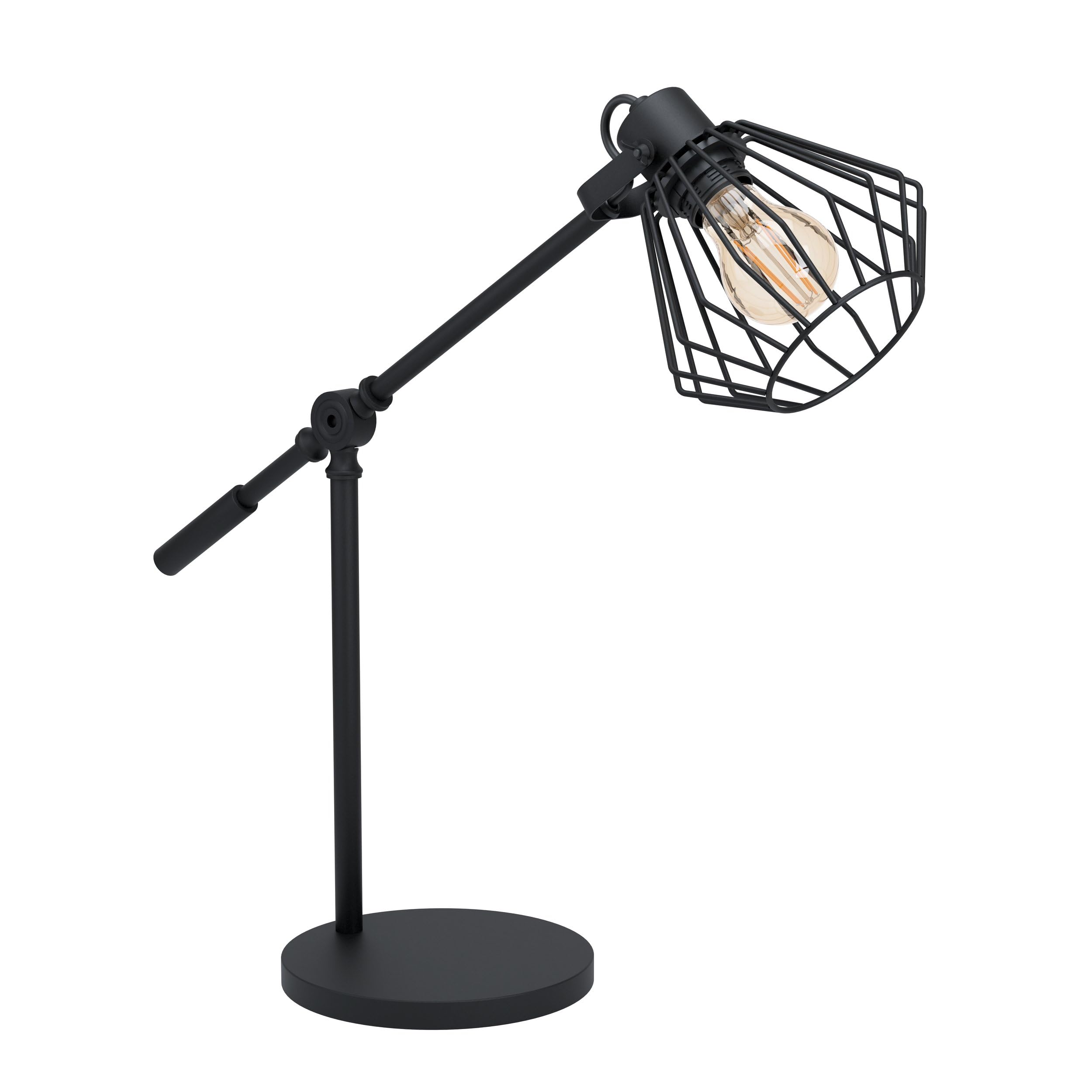 eglo-tabillano-1-tischleuchte-vintage-industrial-schwarz-e27 image 1