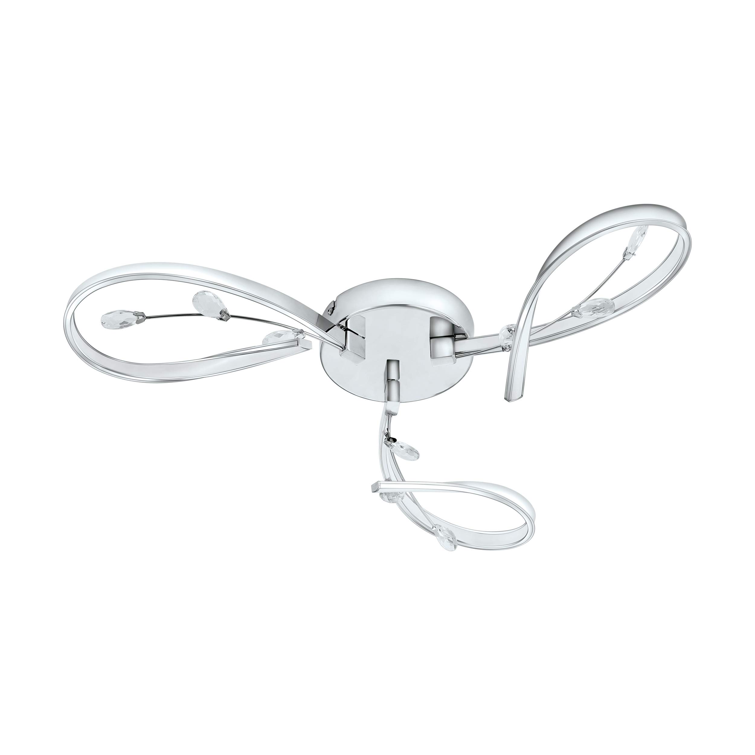 eglo-vallemare-led-deckenleuchte-3-flammig-chrom-65-cm-warmwei-kristall image 1