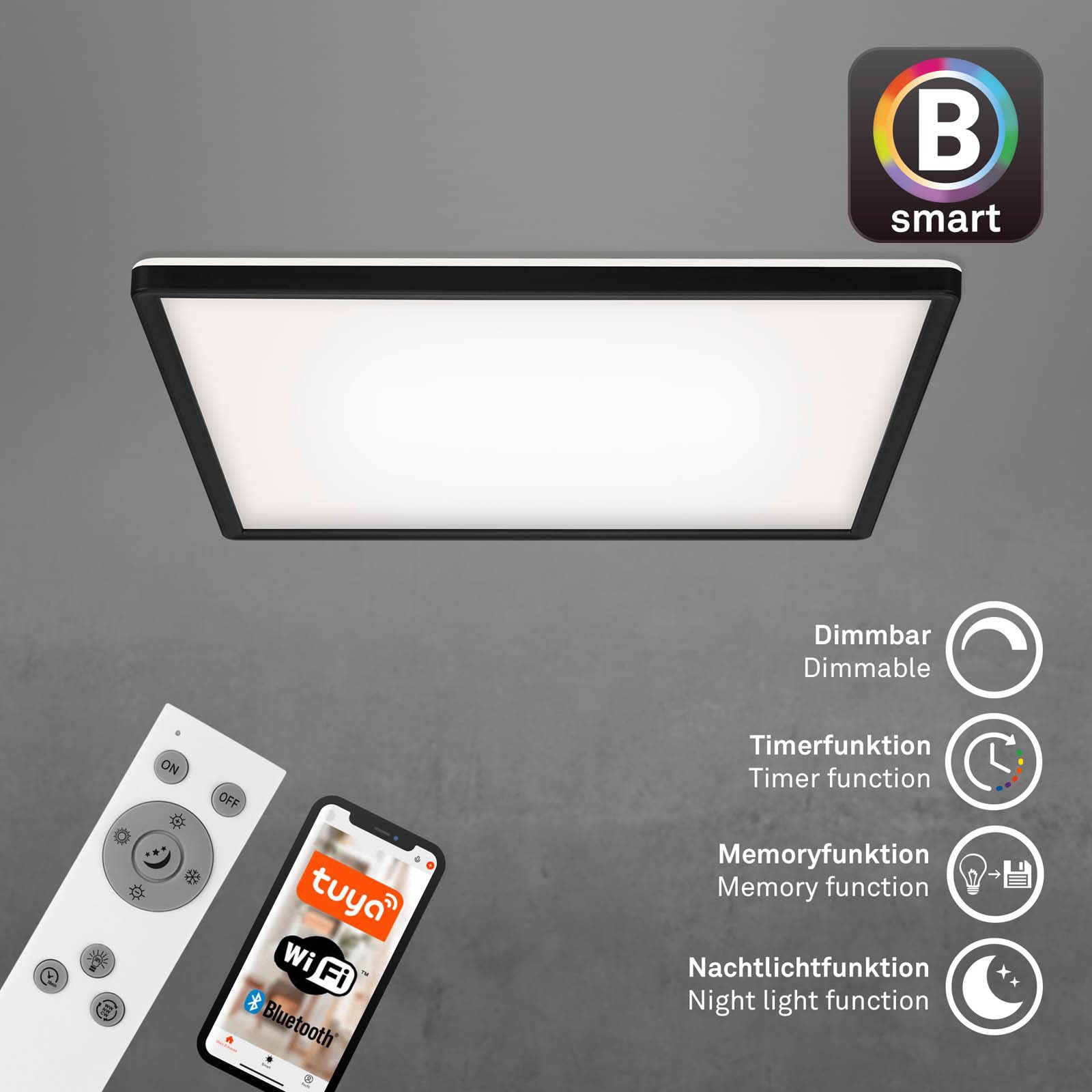 briloner-led-deckenlampe-smart-home-42x42cm-schwarz-cct-backlight image 6