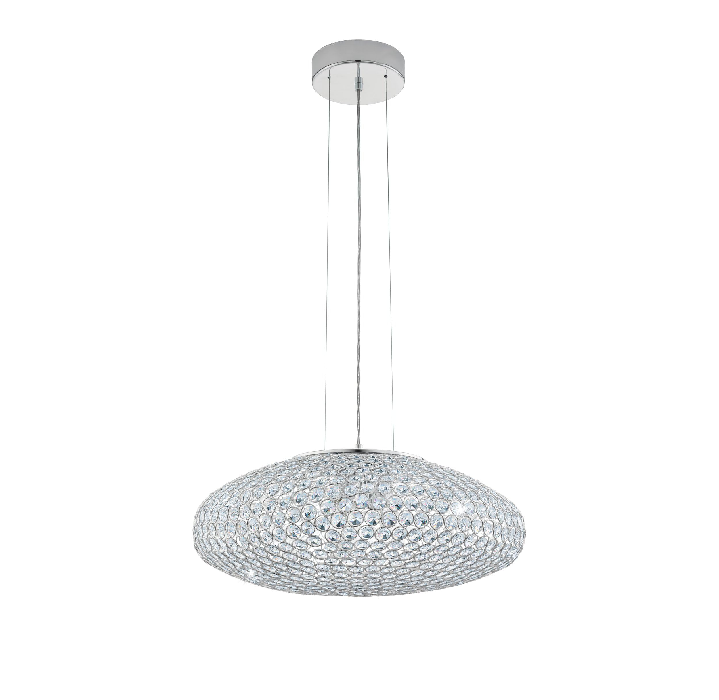 eglo-clemente-deckenleuchte-3-flammig-chrom-kristall-e27-45-cm image 6