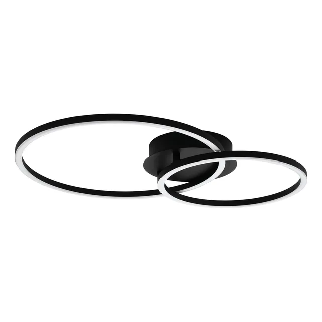 eglo-palmaves-2-led-deckenleuchte-2-flammig-rund-schwarz-wei image 1