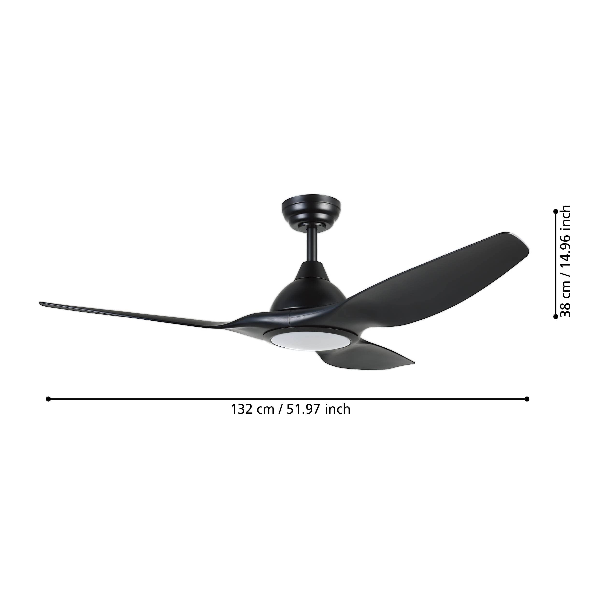 eglo-tunitas-deckenventilator-132-cm-schwarz-mit-led-dimmbar-und-fernbedienung image 2