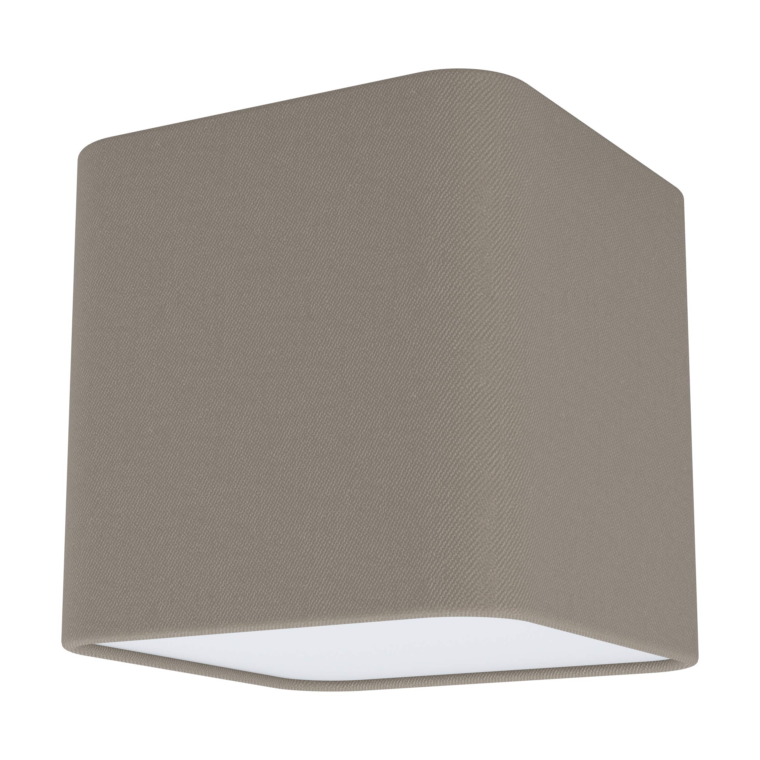 eglo-posaderra-deckenleuchte-e27-14-cm-stahl-wei-textil-taupe image 1