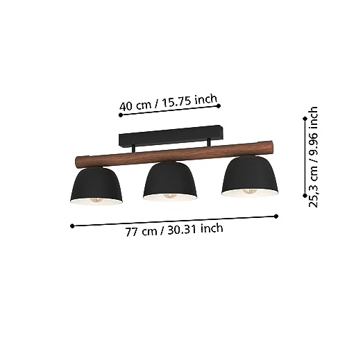 eglo-sherburn-3-flammige-deckenleuchte-80-cm-holz-metall-schwarz-wei-e27 image 8