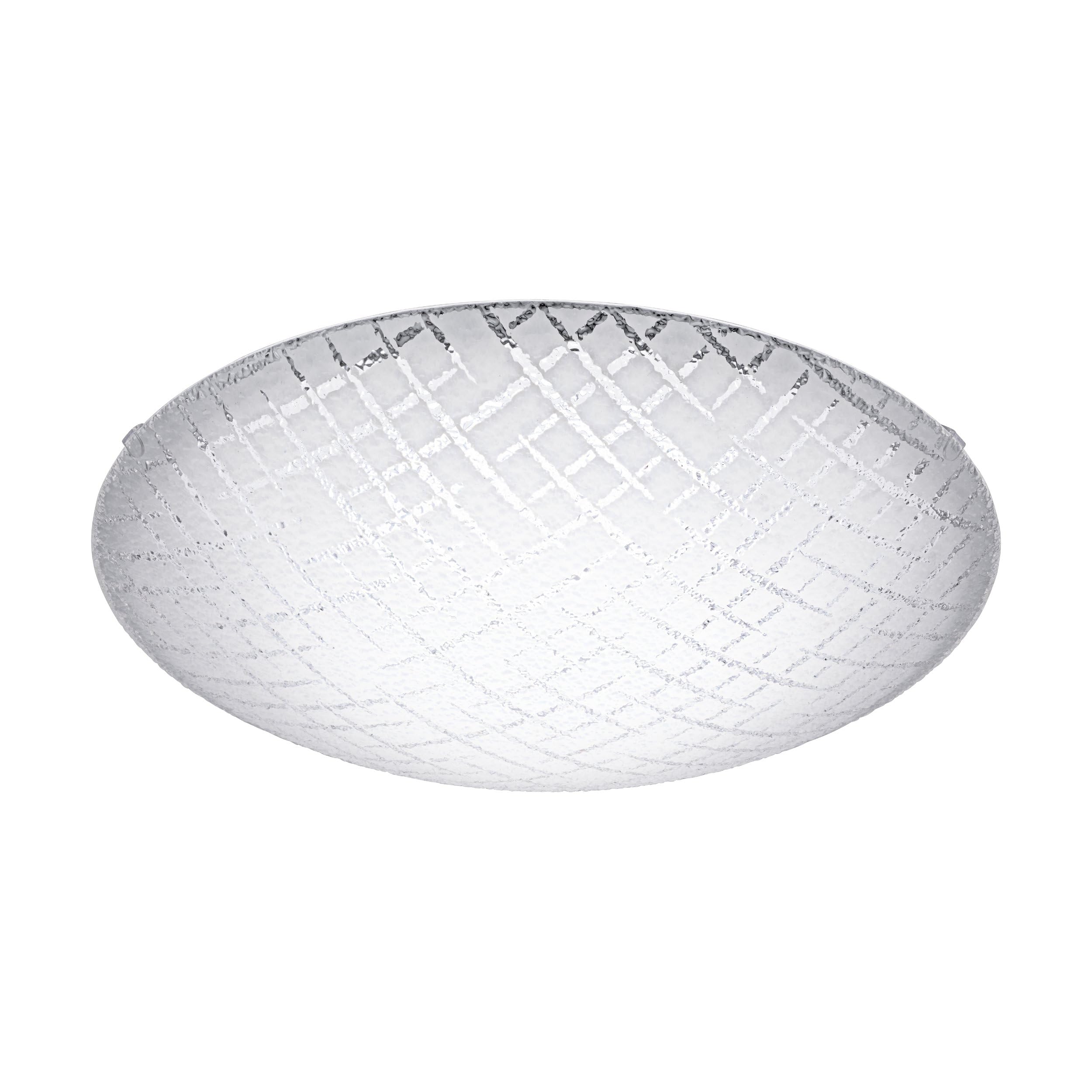 eglo-riconto-1-led-deckenleuchte-25-cm-wei-geriffeltes-glas-950lm-3000k image 1