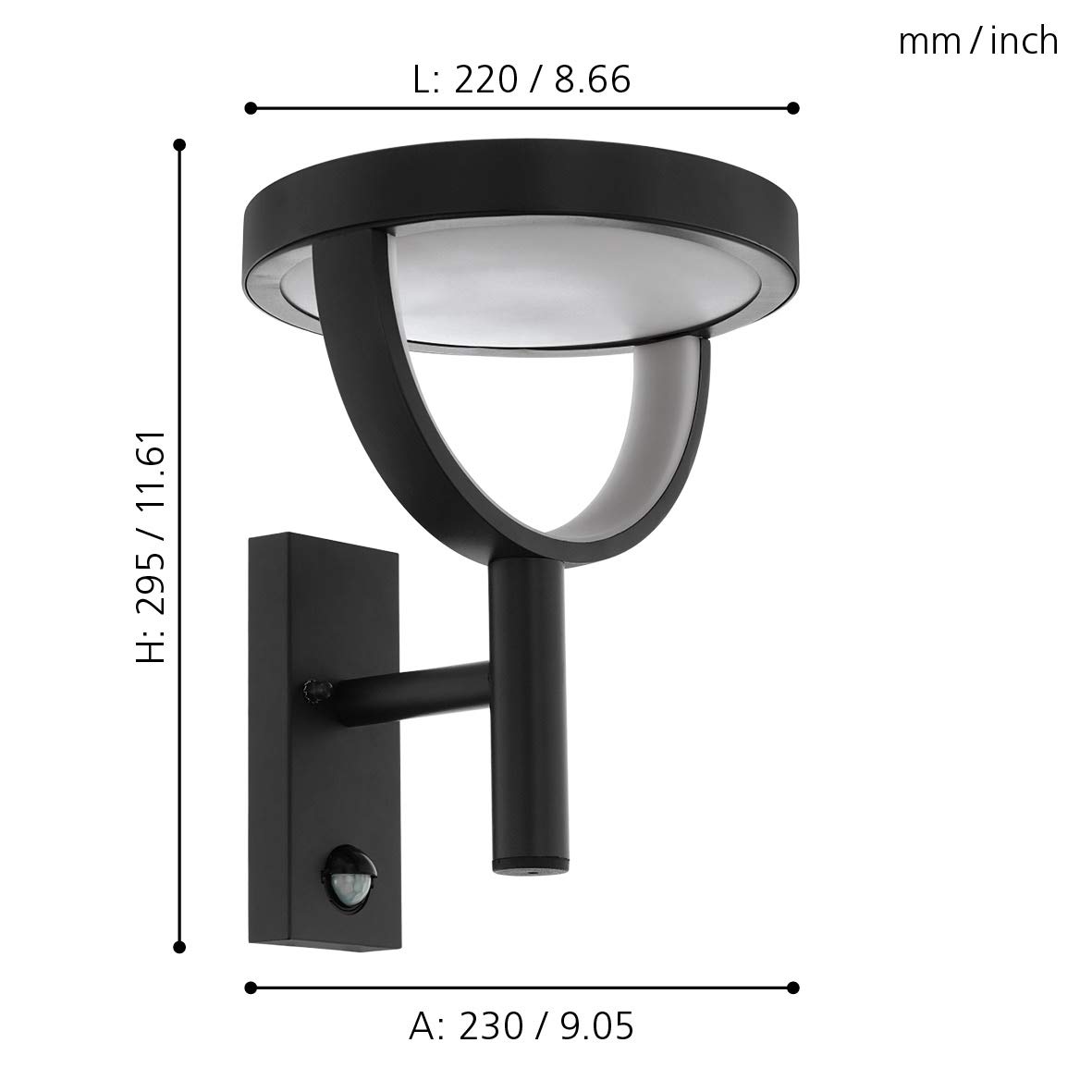 eglo-francari-led-au-en-wandleuchte-mit-bewegungsmelder-ip44 image 4