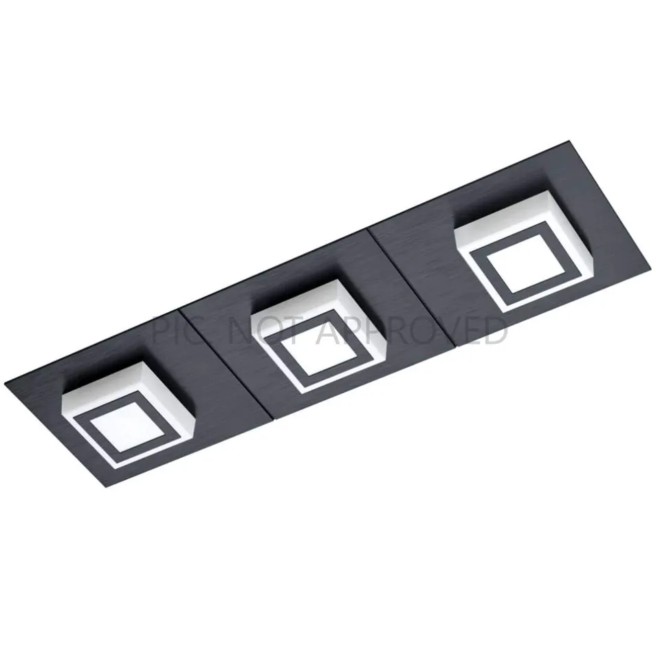 eglo-masiano-1-led-deckenleuchte-3-flammig-schwarz-satiniert-warmwei image 1