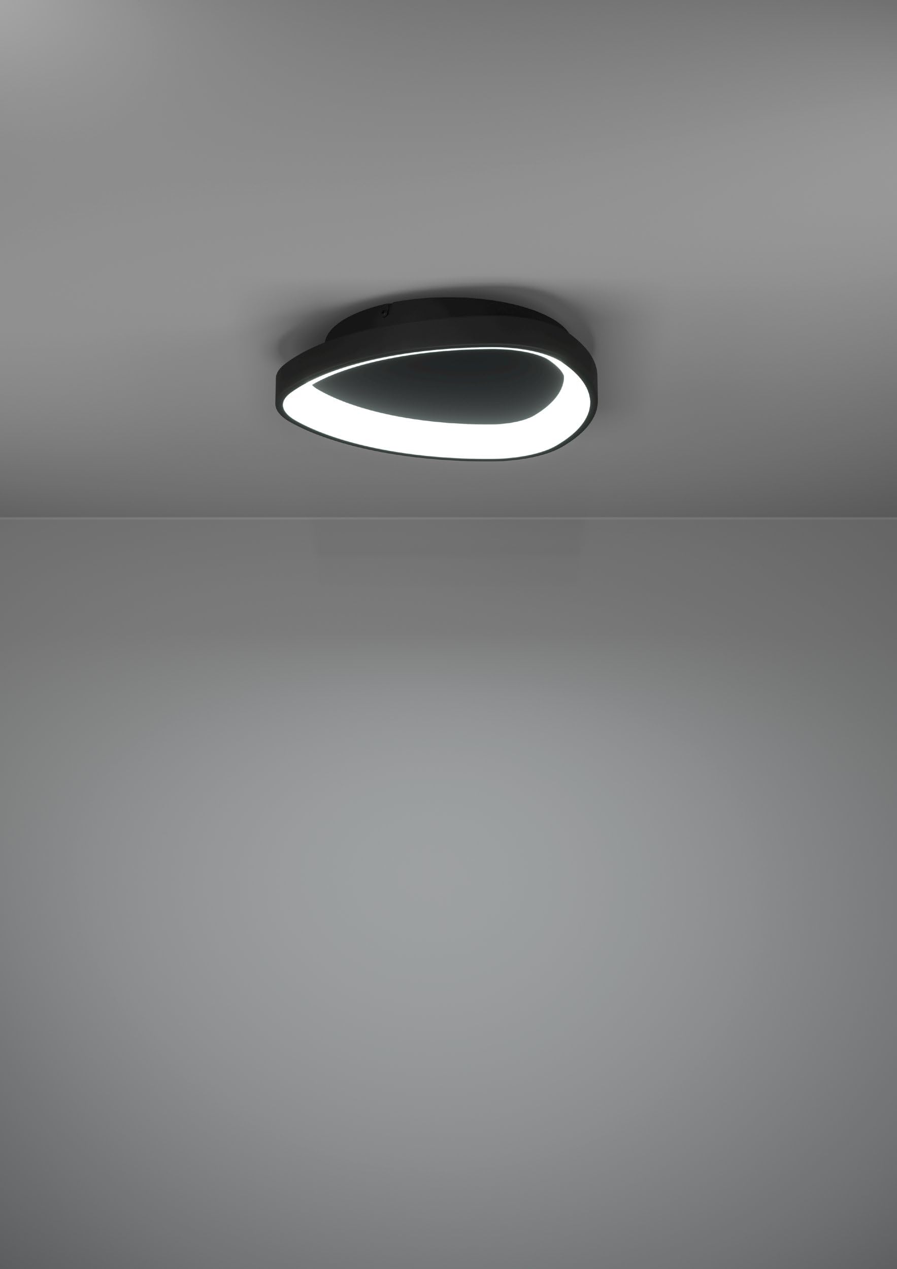 eglo-loretello-led-deckenleuchte-dreieckig-35-cm-dimmbar-mit-fernbedienung-schwa image 2