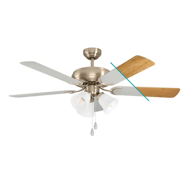 eglo-las-palmas-deckenventilator-132-cm-mit-licht-e27-silber-eiche image 1