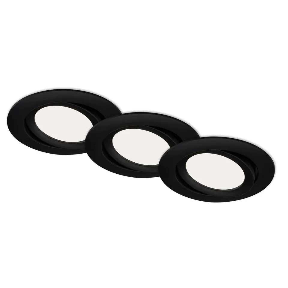 briloner-led-einbauleuchten-3er-set-schwarz-matt-schwenkbar-7w-600lm-4000k-ip23 image 1