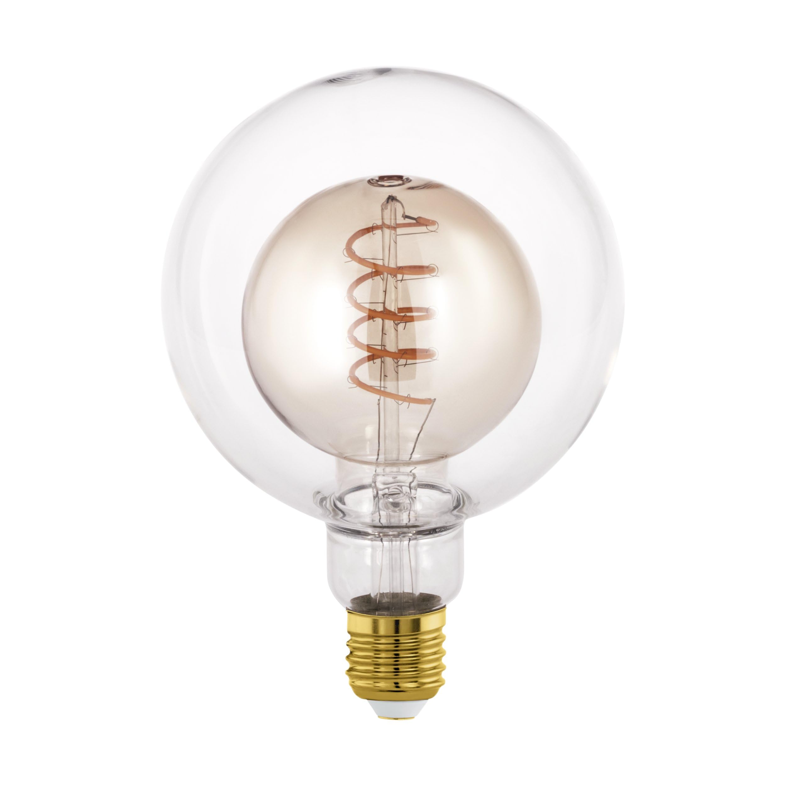 eglo-spiral-led-retro-gl-hbirne-g125-e27-big-size-dimmbar-amber-4w-200lm-2000k image 1