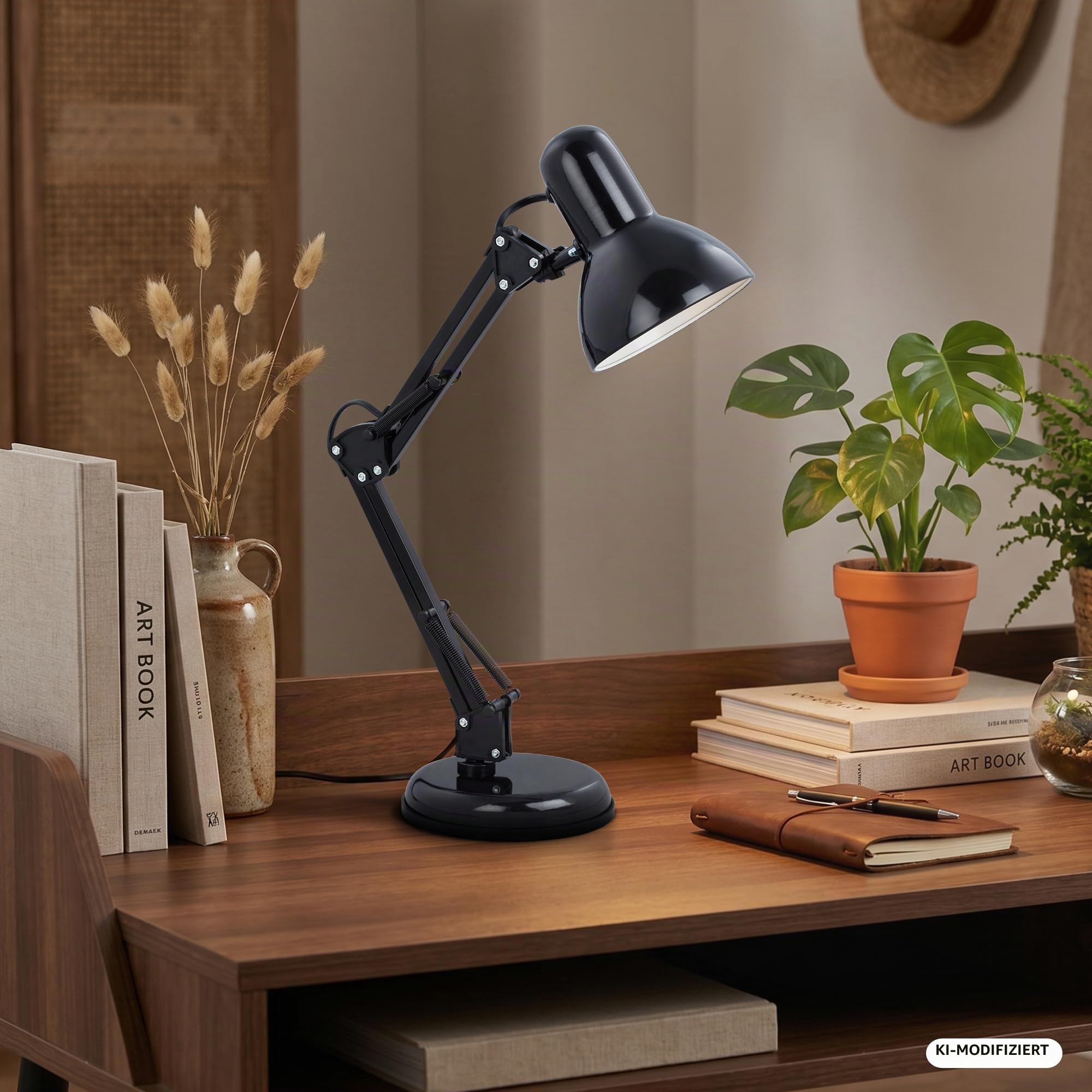 briloner-schreibtischlampe-vintage-schwenkbar-e14-schwarz-53-cm image 5