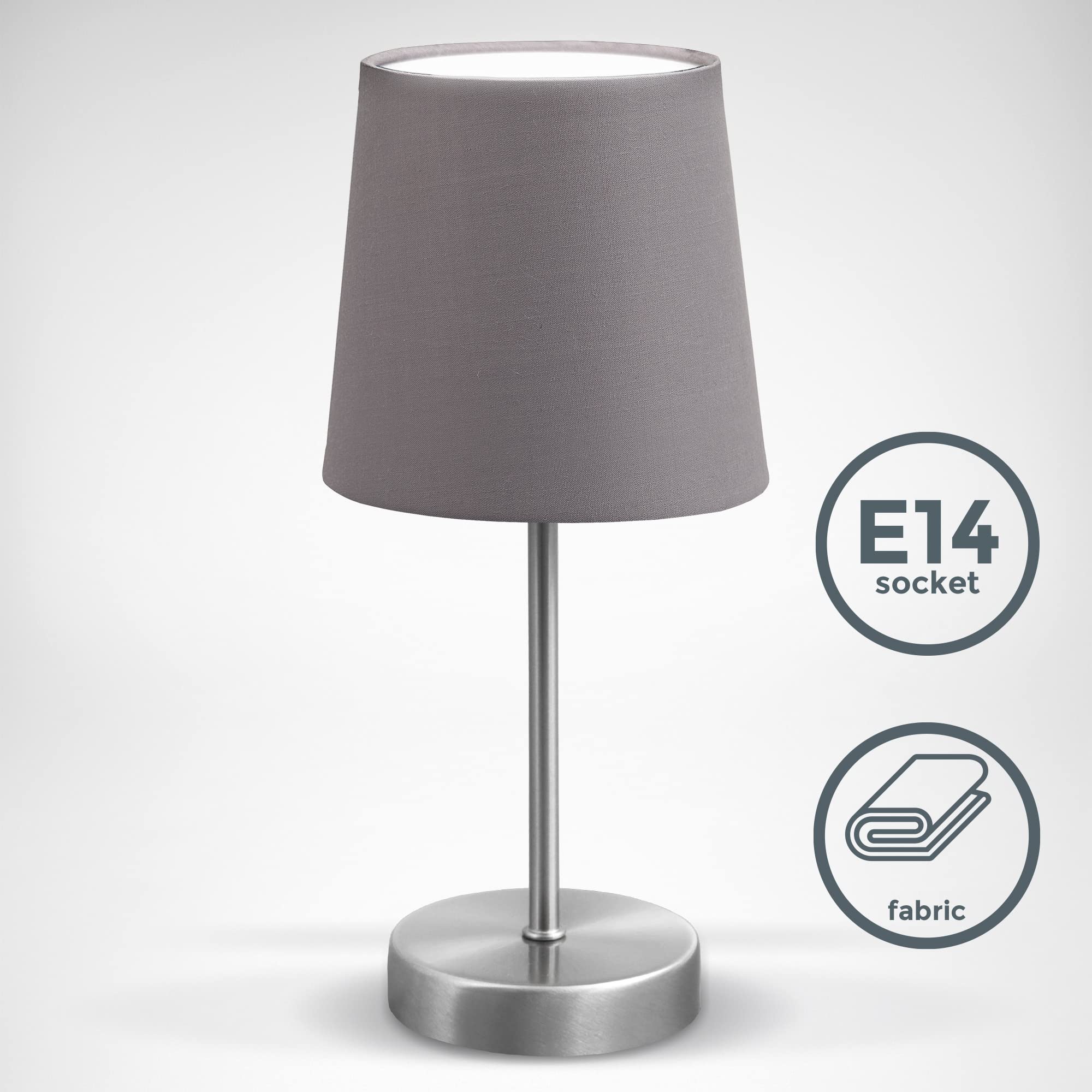 b-k-licht-nachttischlampe-e14-mit-stoffschirm-grau-30-8x10-cm image 3