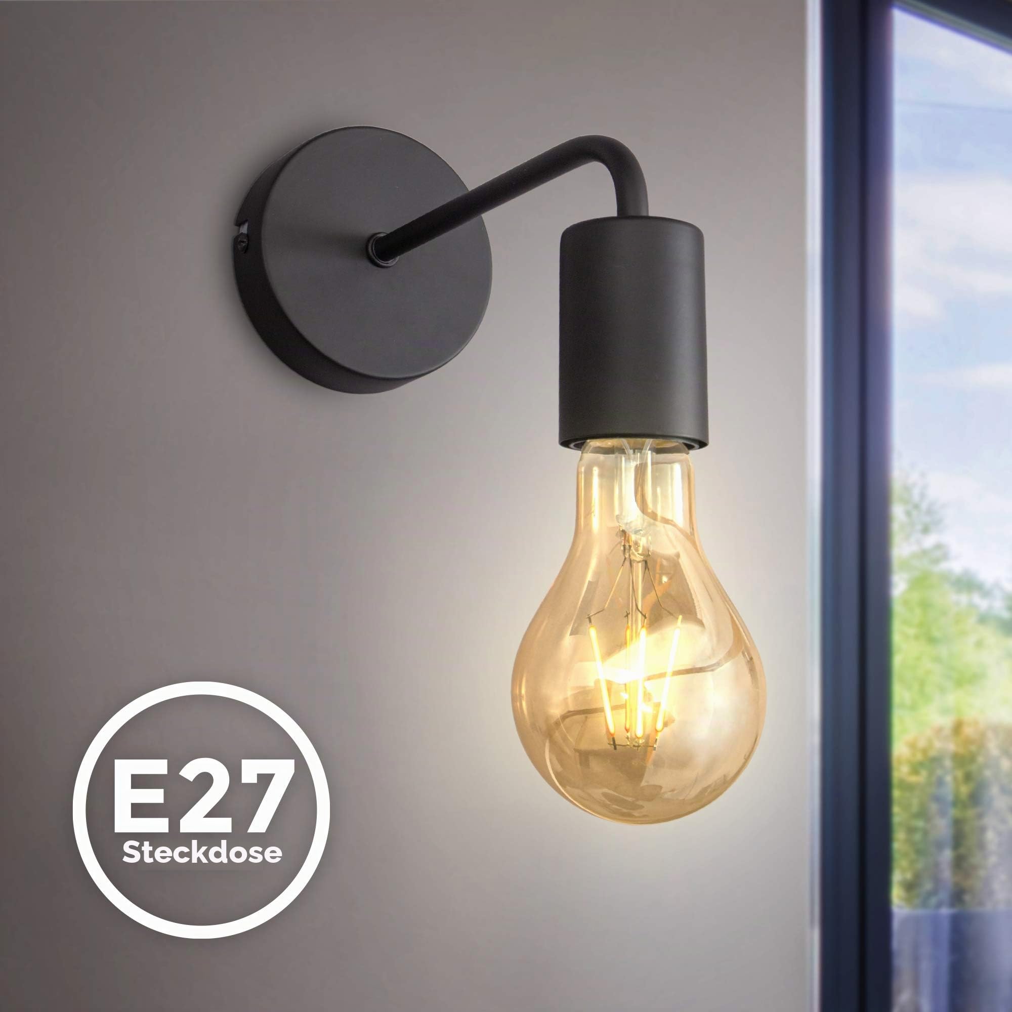 briloner-b-k-licht-wandleuchte-vintage-e27-max-10-watt-15x10x20-2-cm-schwarz image 2