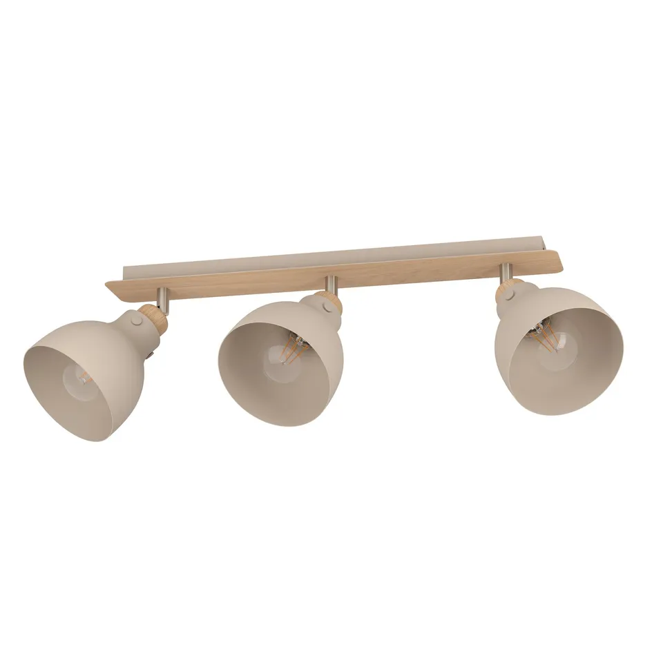 eglo-arrecife-3-flammiger-deckenstrahler-deckenlampe-e27-schwenkbar-metall-sandf image 1