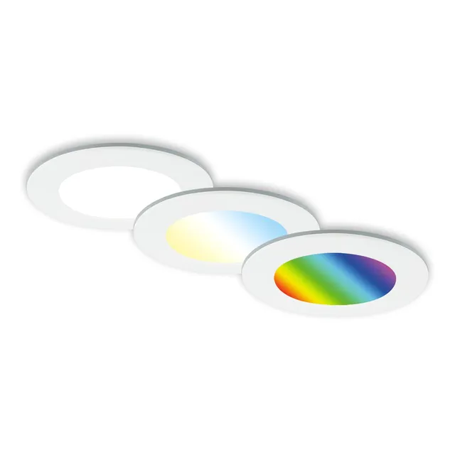 briloner-3er-set-led-bad-einbaustrahler-ip65-dimmbar-rgb-cct-fernbedienung image 1
