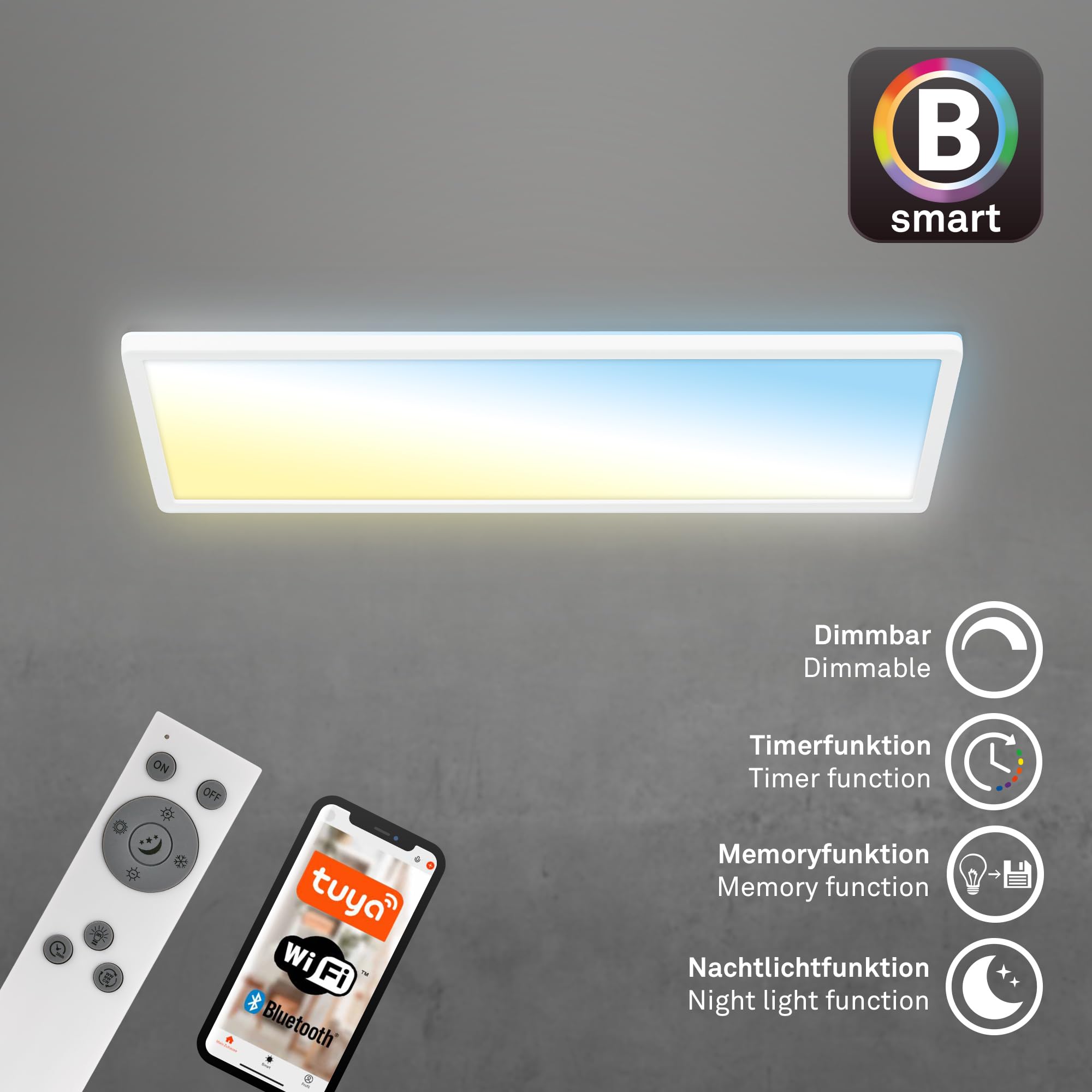 briloner-led-deckenlampe-flach-smart-home-22w-3000lm-cct-app-sprache-wei-58cm image 5