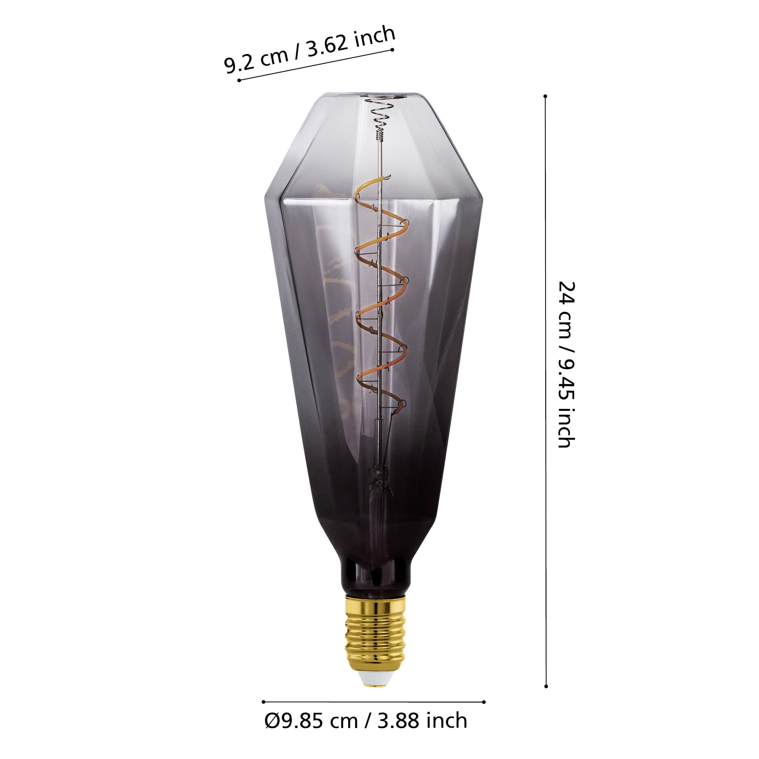 eglo-e27-xxl-spiral-led-retro-gl-hbirne-big-size-grau-schwarz-4w-1800k-dimmbar image 3