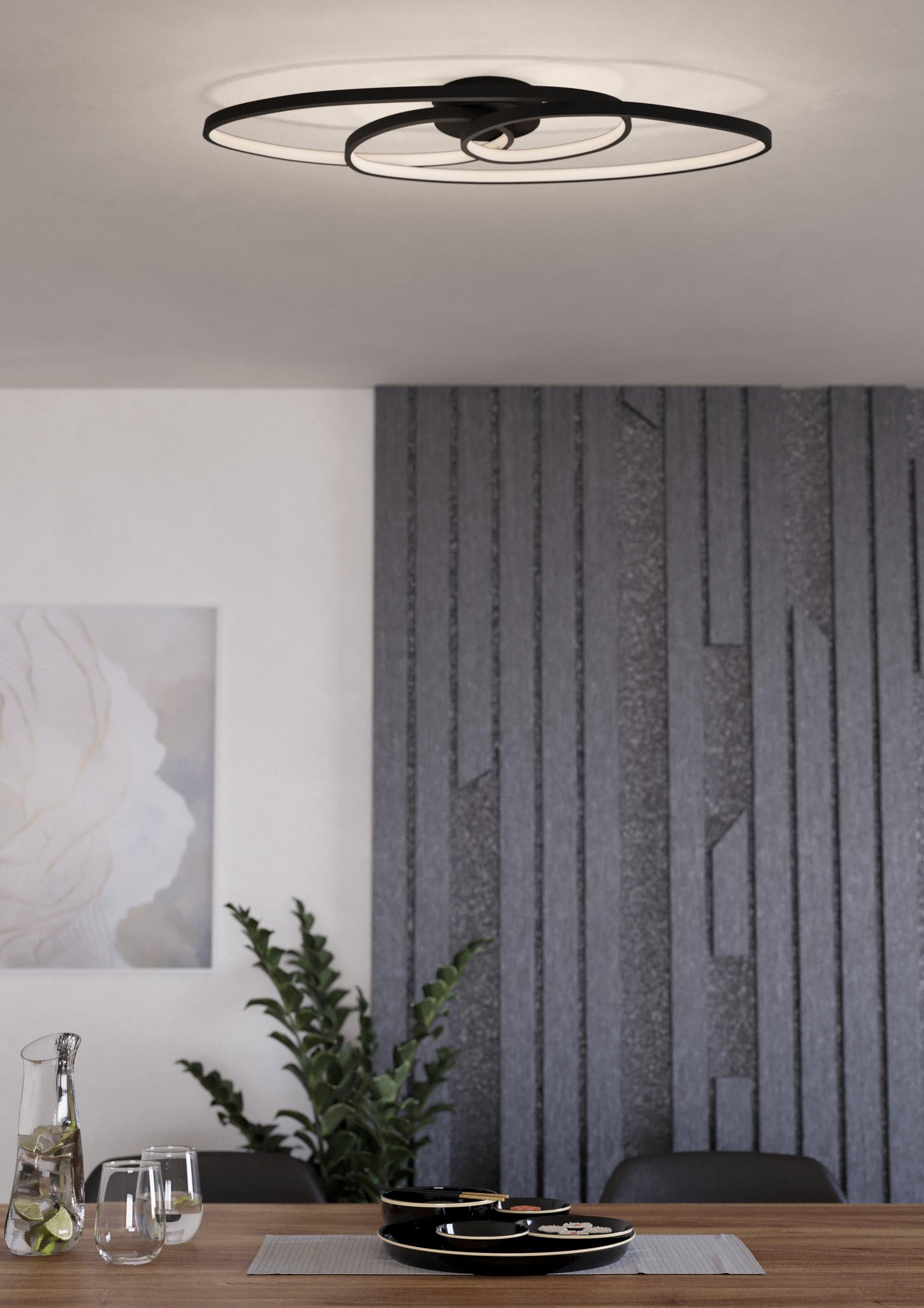 eglo-gianella-led-deckenleuchte-88-cm-dimmbar-schwarz-wei-warmwei image 3