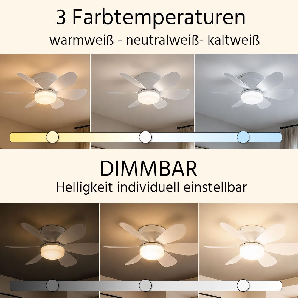 eglo-deckenventilator-mit-led-licht-52-cm-wei-dimmbar-fernbedienung-dc-motor image 6