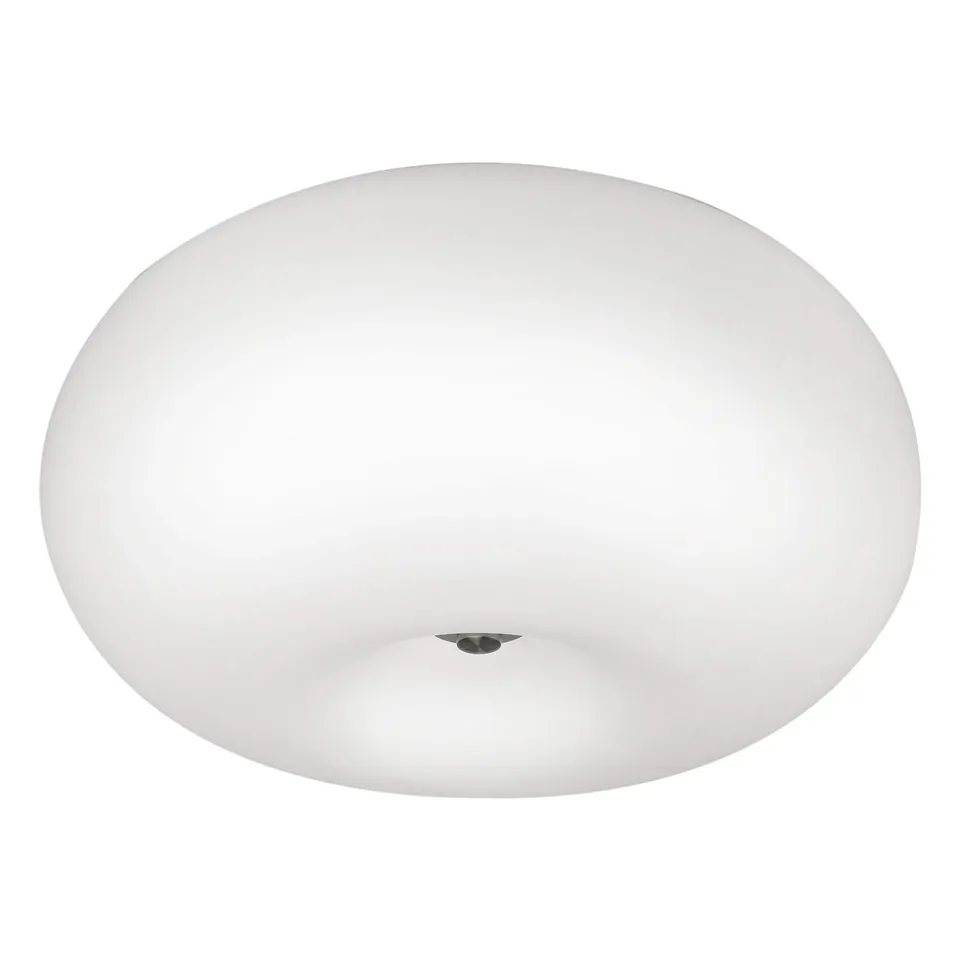 eglo-optica-deckenlampe-2-flammig-stahl-nickel-matt-glas-opal-matt-wei-e27-35-cm image 1