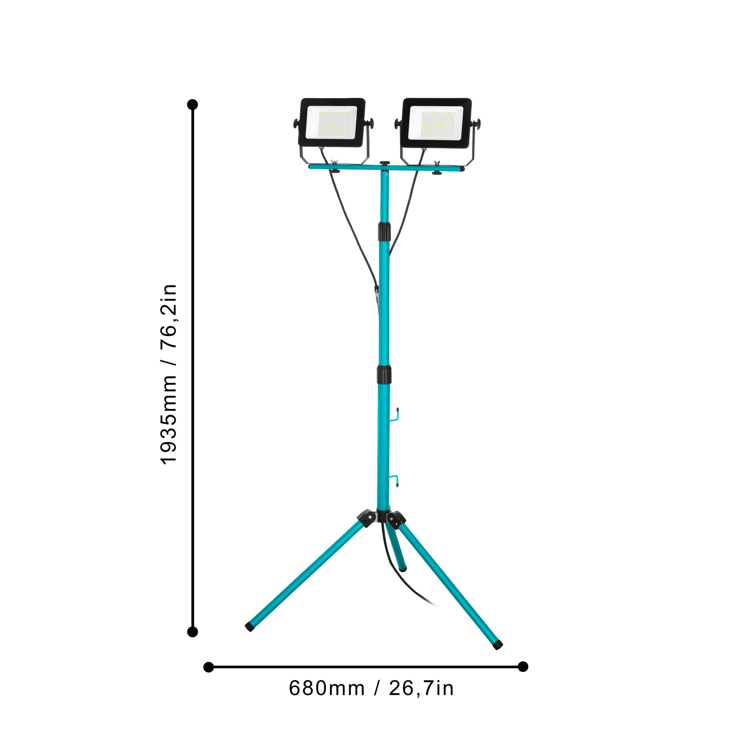 eglo-led-baustrahler-2-fach-mit-stativ-2x50w-9000lm-ip65 image 3