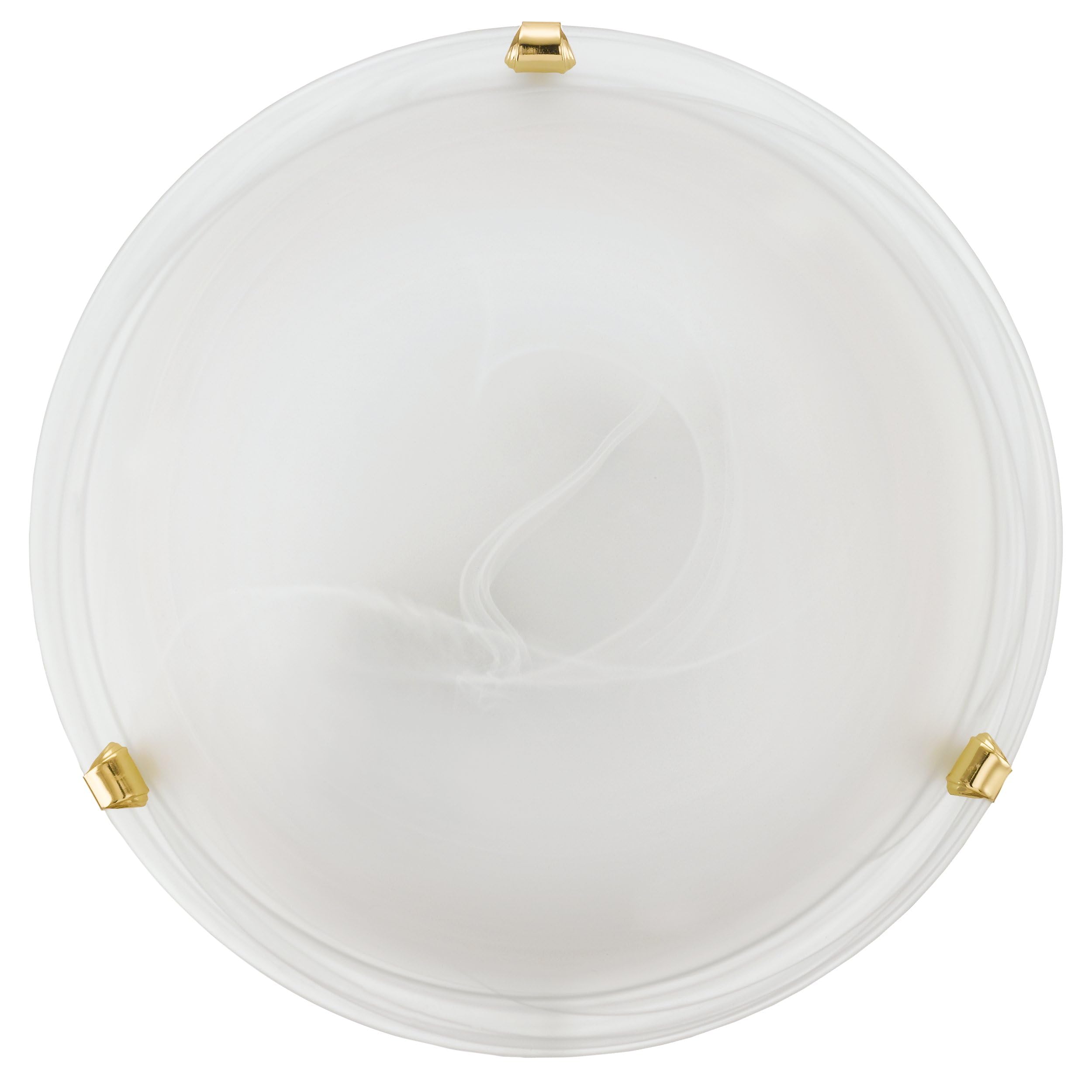 eglo-led-deckenlampe-30-cm-messing-alabasterglas-warmwei-950lm image 1
