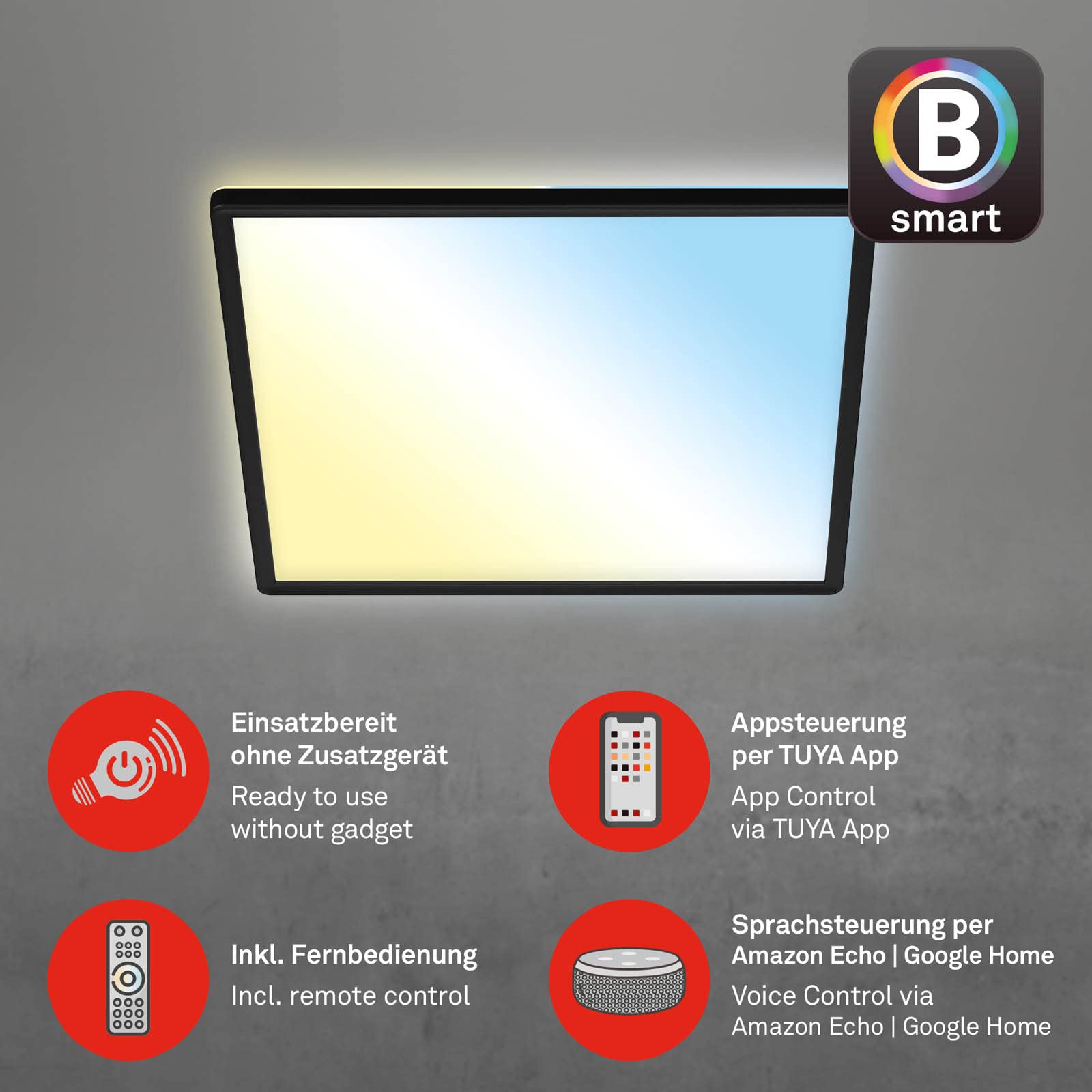 briloner-led-deckenlampe-smart-home-42x42cm-schwarz-cct-backlight image 3