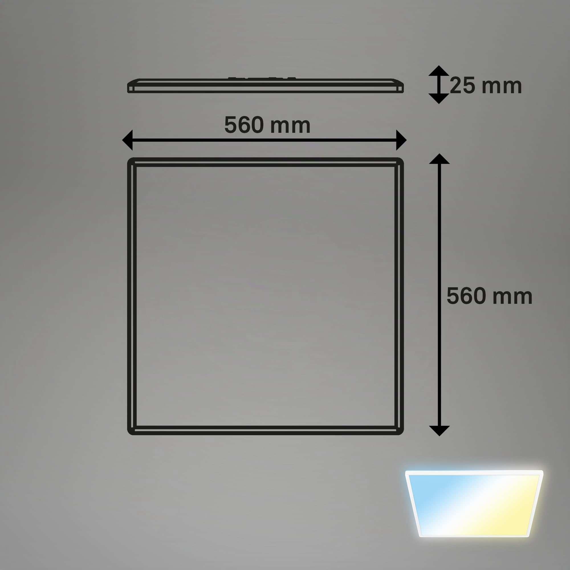 briloner-led-deckenlampe-flach-56-x-56-cm-dimmbar-mit-fernbedienung-wei image 7