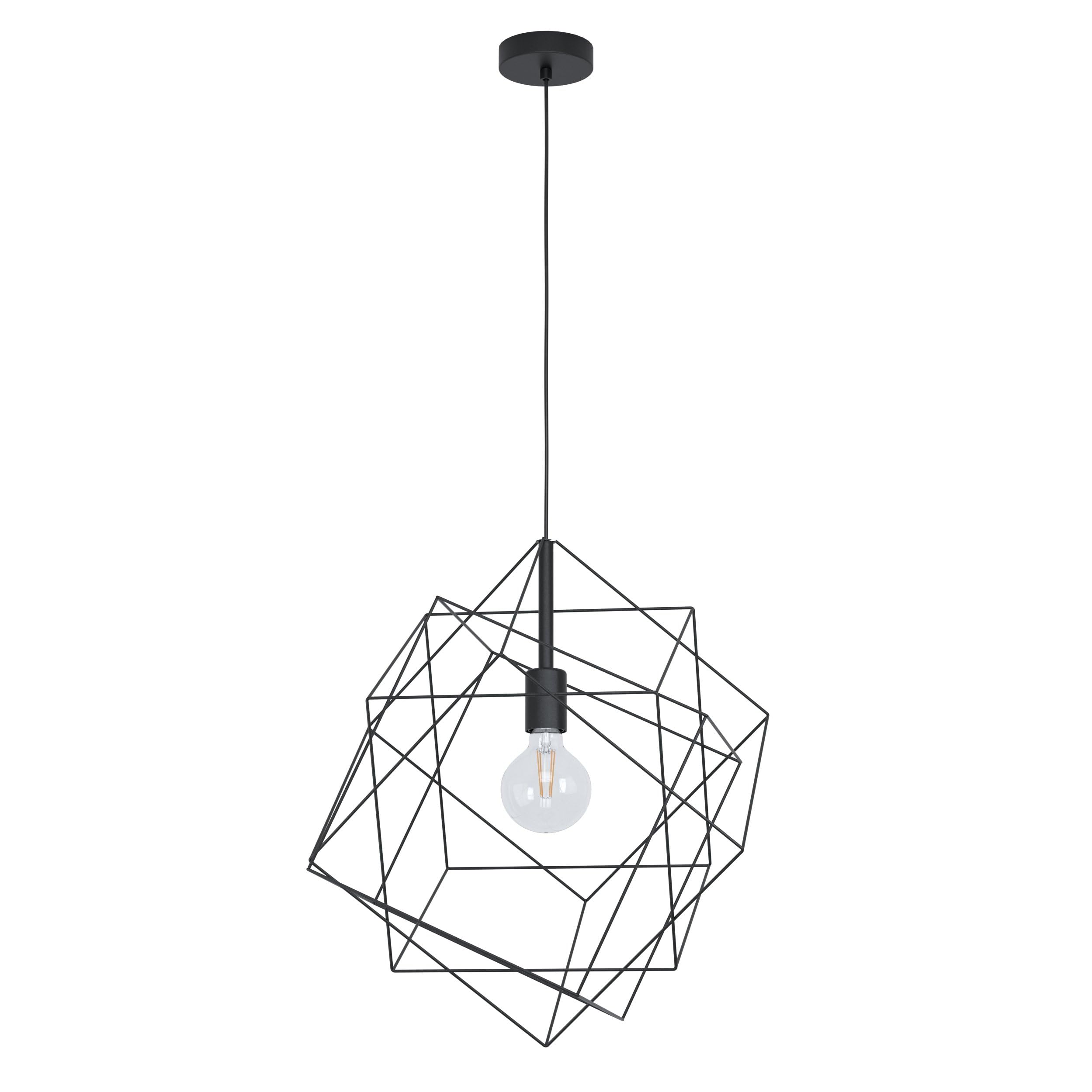 eglo-straiton-pendelleuchte-e27-51-5-cm-stahl-schwarz-vintage-industrial image 1