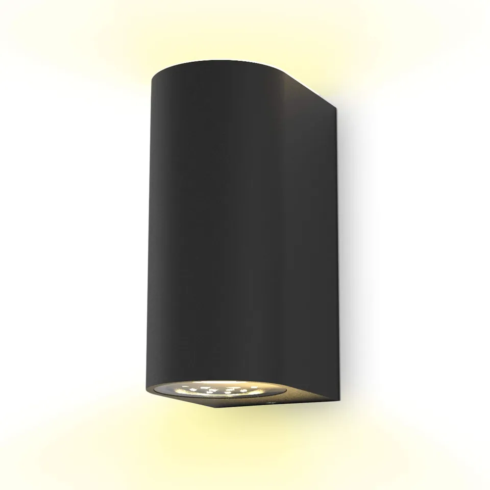 briloner-b-k-licht-wandlampe-au-en-gu10-up-down-schwarz-15-1x6-7x9-2-cm-warmwei image 1
