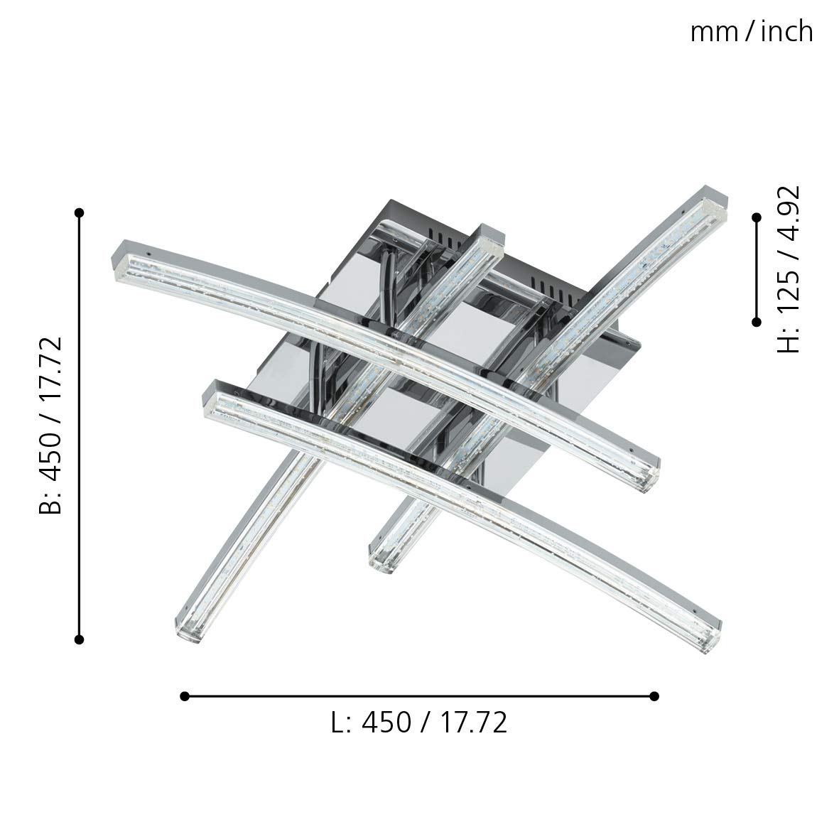 eglo-pertini-led-deckenleuchte-4-flammig-45-cm-chrom-transparent image 2