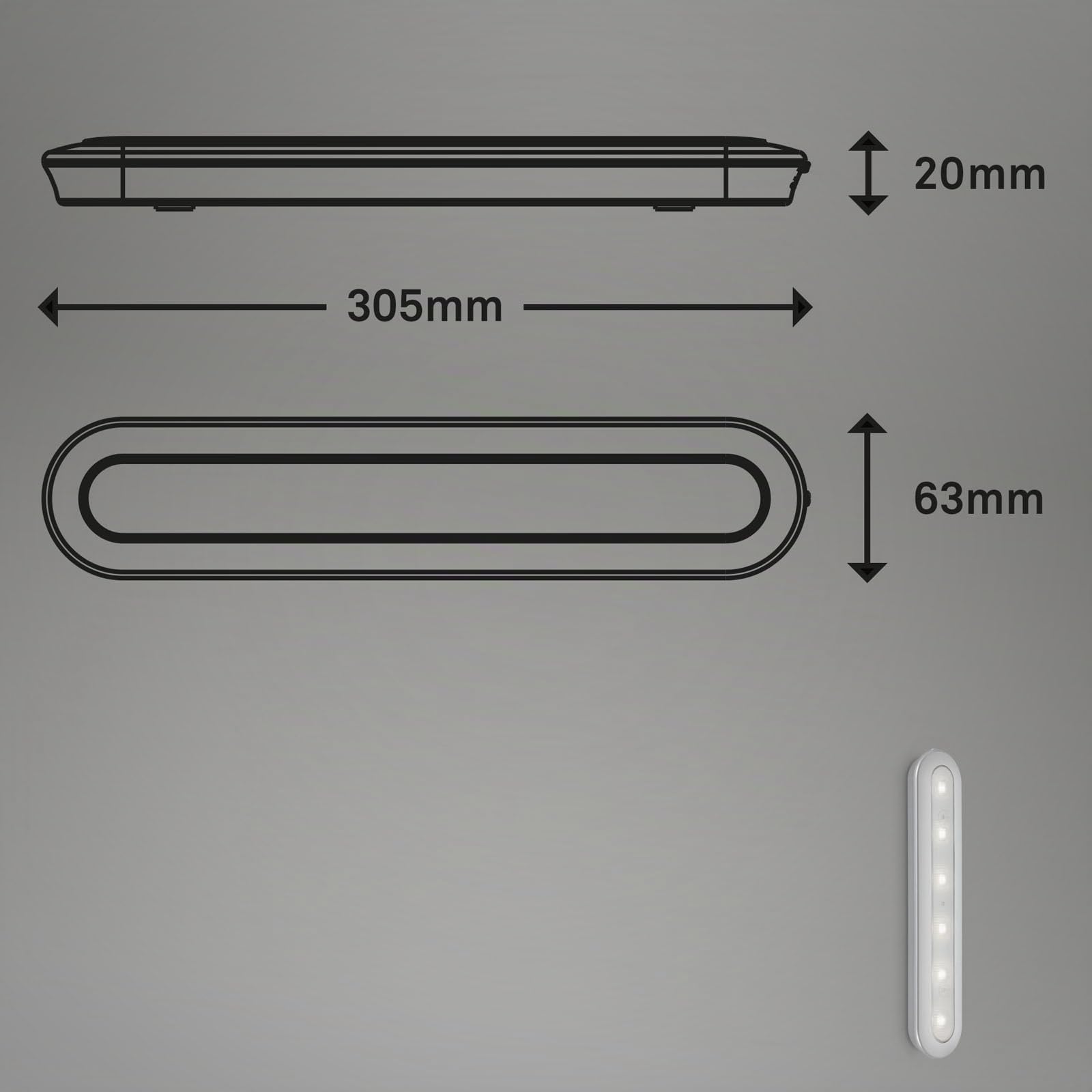 briloner-led-push-light-schrankbeleuchtung-batteriebetrieben-30-5-cm-silberfarbi image 6