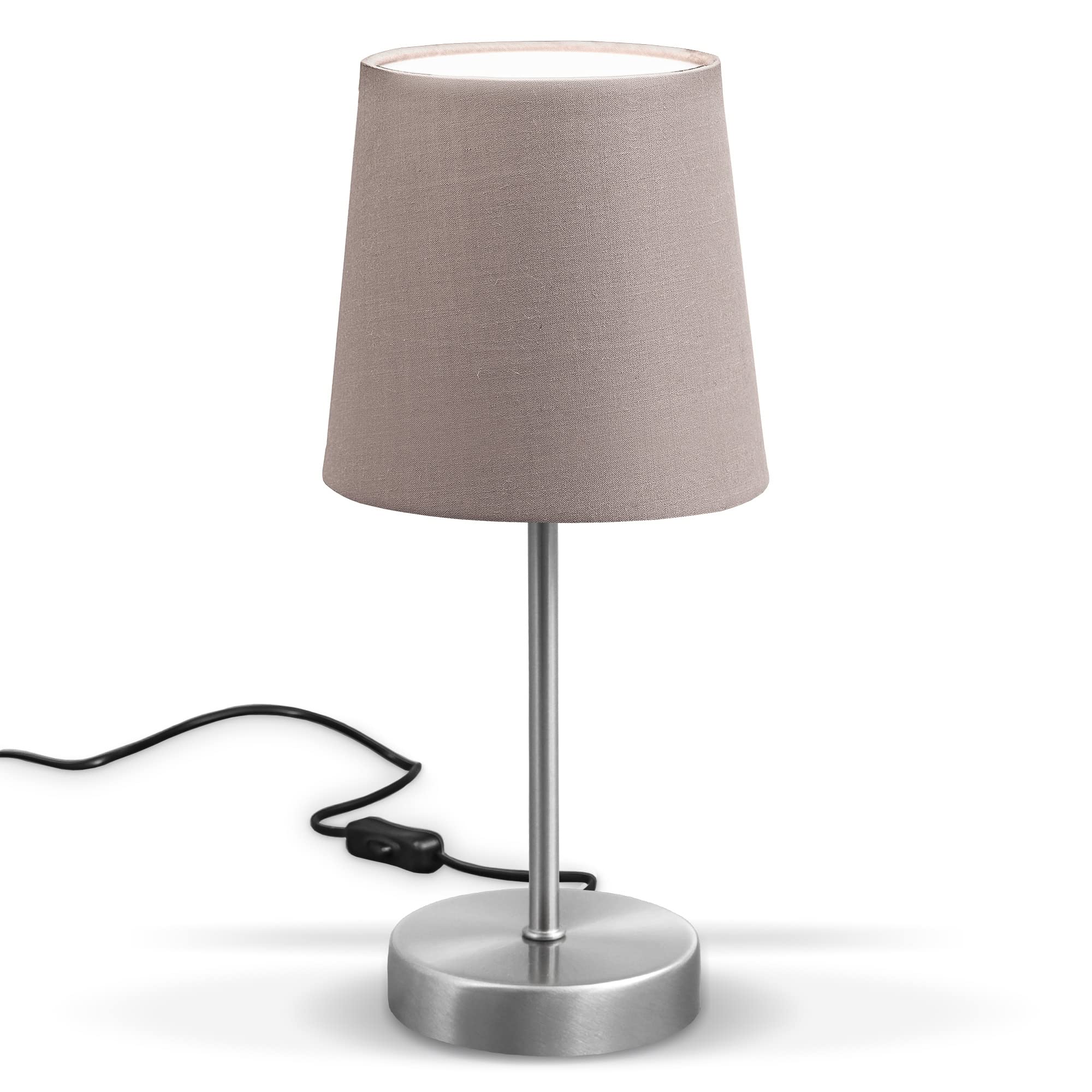 b-k-licht-nachttischlampe-e14-mit-stoffschirm-grau-30-8x10-cm image 8