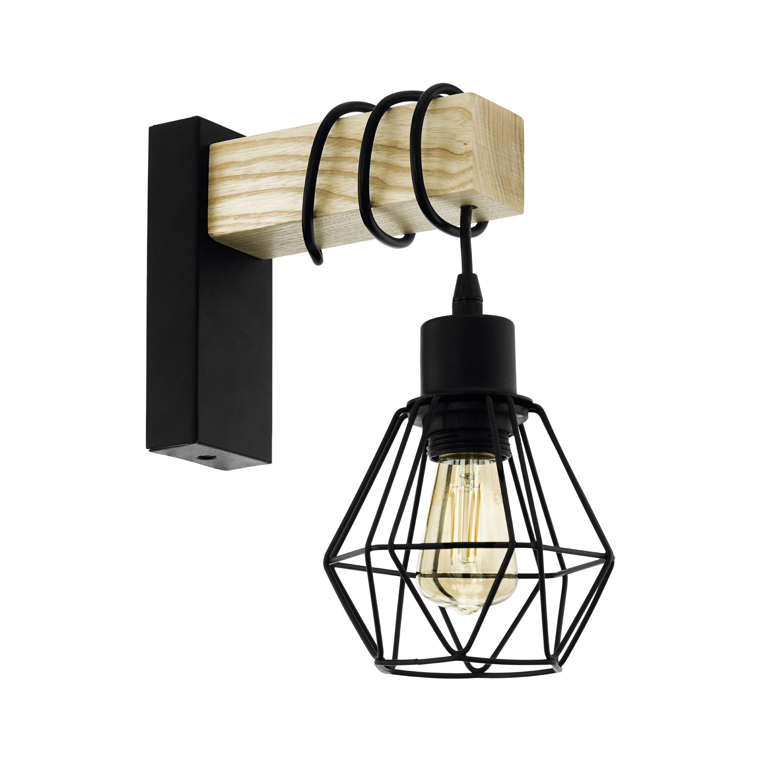 eglo-townshend-5-pendellampe-6-flammig-vintage-schwarz-braun image 6