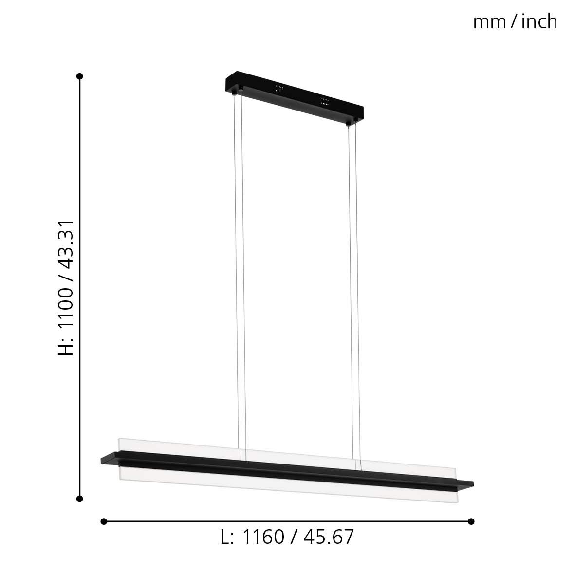 eglo-spadafora-led-pendelleuchte-2-flammig-h-ngelampe-dimmbar-schwarz-wei-klar-1 image 3