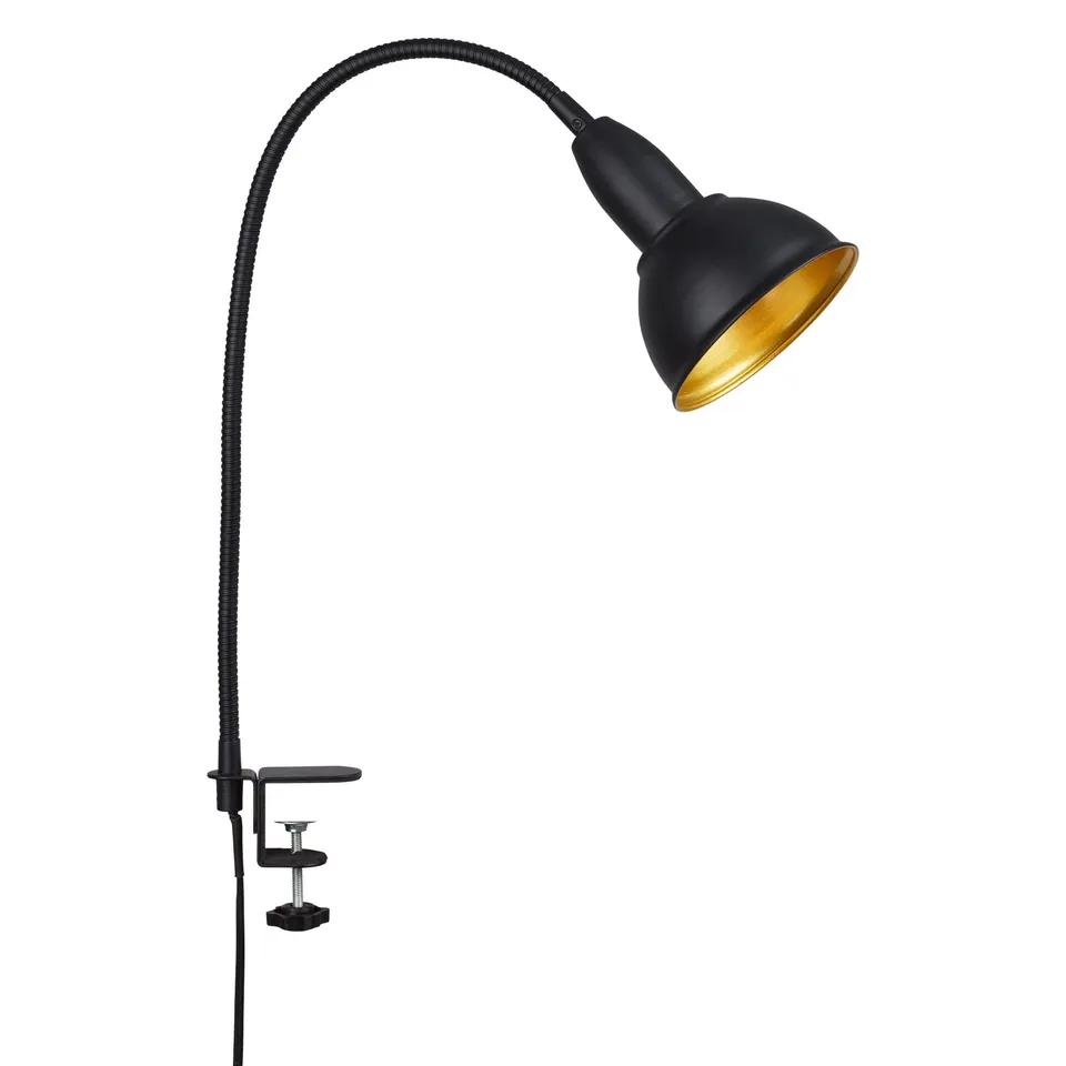 briloner-retro-klemmleuchte-mit-flexarm-e14-schwarz-gold image 1