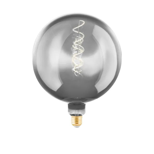 eglo-e27-led-globe-g200-dimmbar-vintage-rauchglas-20cm image 1