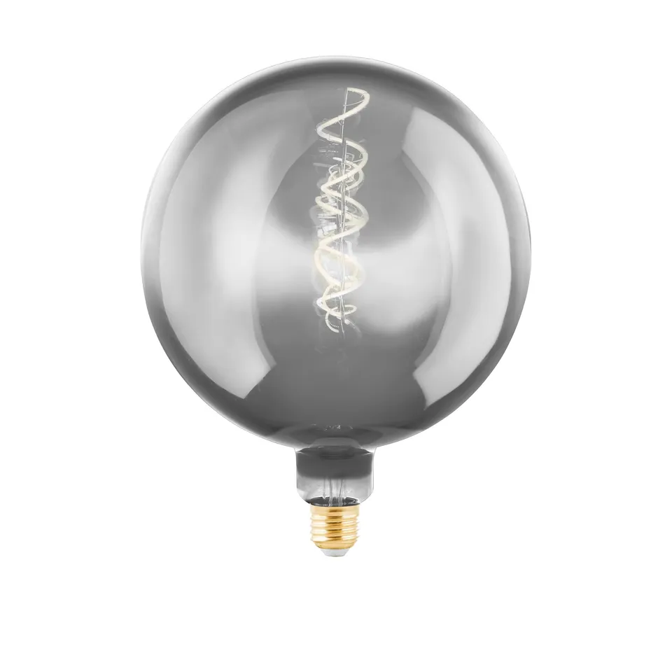 eglo-e27-led-globe-g200-dimmbar-vintage-rauchglas-20cm image 1