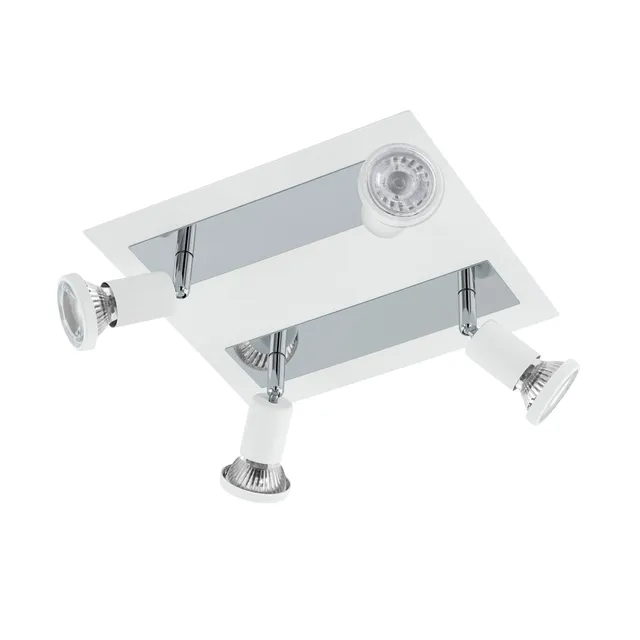 eglo-sarria-led-deckenleuchte-4-flammig-deckenspot-aus-metall-in-wei-chrom-mit-g image 1