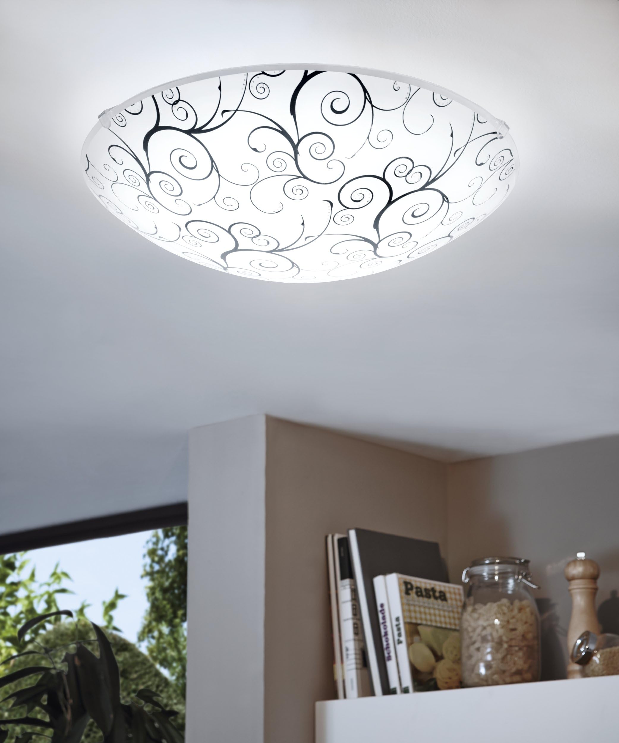 eglo-margitta-1-led-deckenleuchte-rund-31-5-cm-wei-schwarz image 2