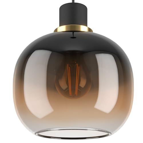 eglo-oilella-h-ngelampe-e27-rauchglas-19-cm-schwarz-braun-messing image 8