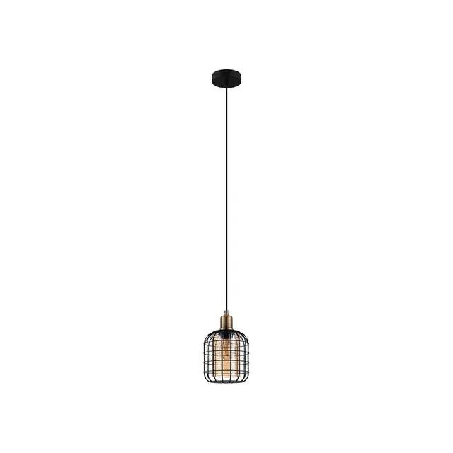 eglo-chisle-pendelleuchte-1-flammig-schwarz-draht-amber-16-5-cm image 1
