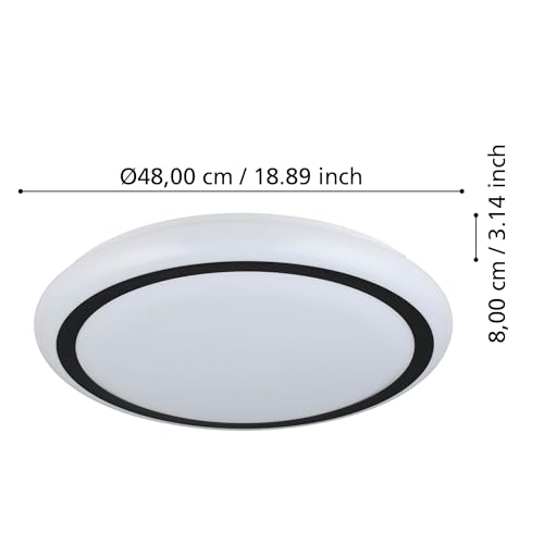 eglo-capasso-runde-led-deckenleuchte-48-cm-wei-schwarz-warmwei image 8