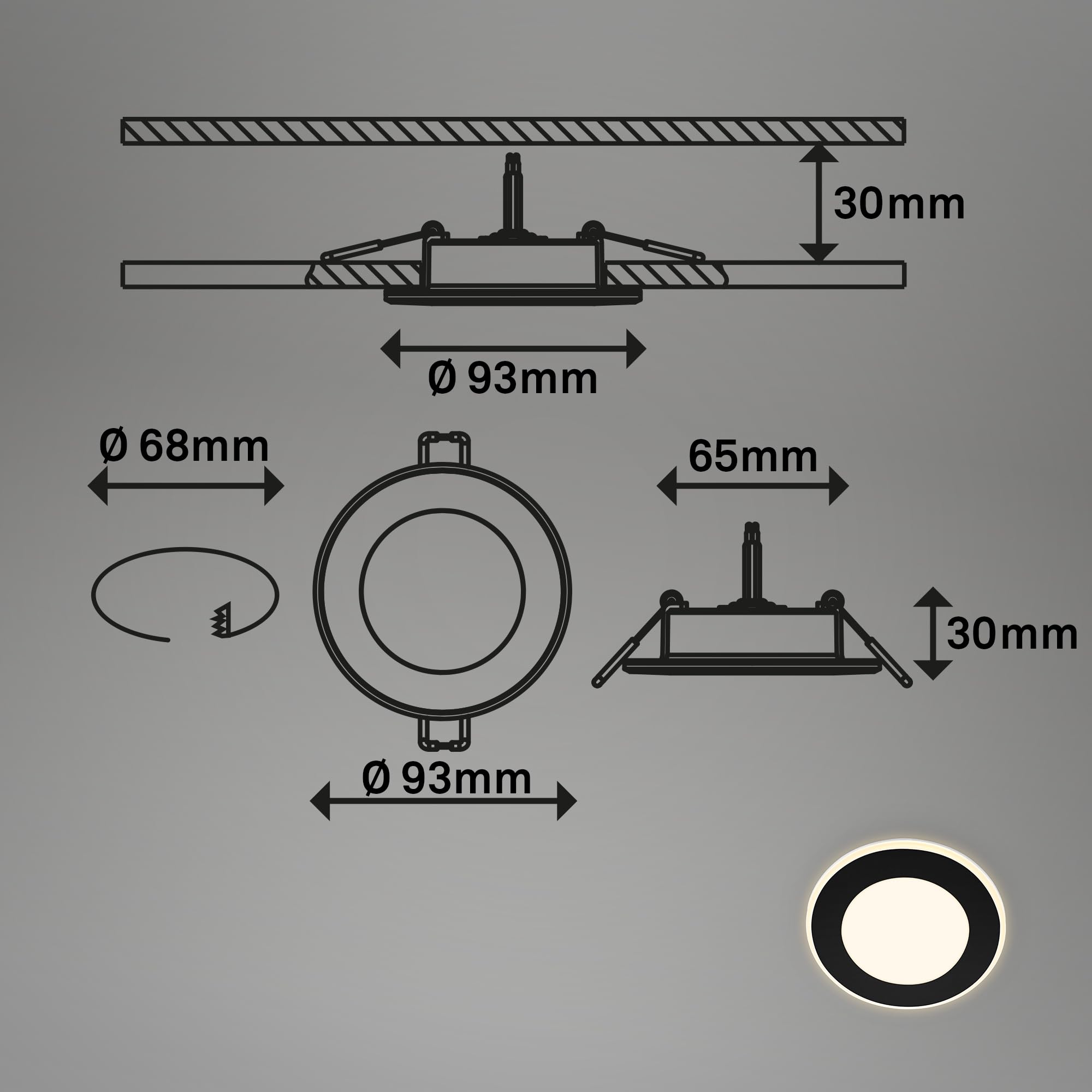 briloner-3er-set-led-einbaustrahler-230v-mit-nachtlichtring-schwarz-matt-93x30mm image 6