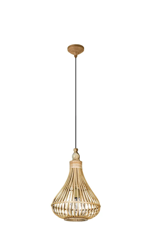 eglo-pendelleuchte-amsfield-35cm-vintage-holz-natur-boho-h-ngelampe-e27-stahl image 1