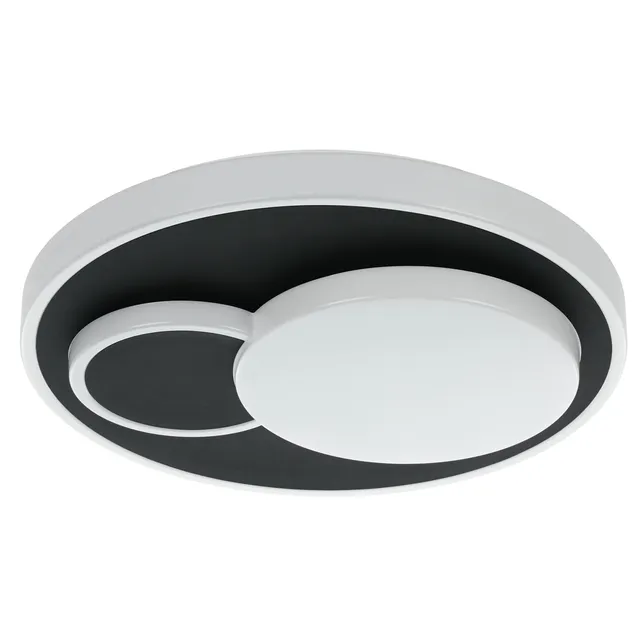 eglo-lepreso-led-deckenleuchte-rund-38-5-cm-schwarz-wei-2300-lm image 1